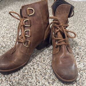 Sorel Brown Leather Lace-Up Boots